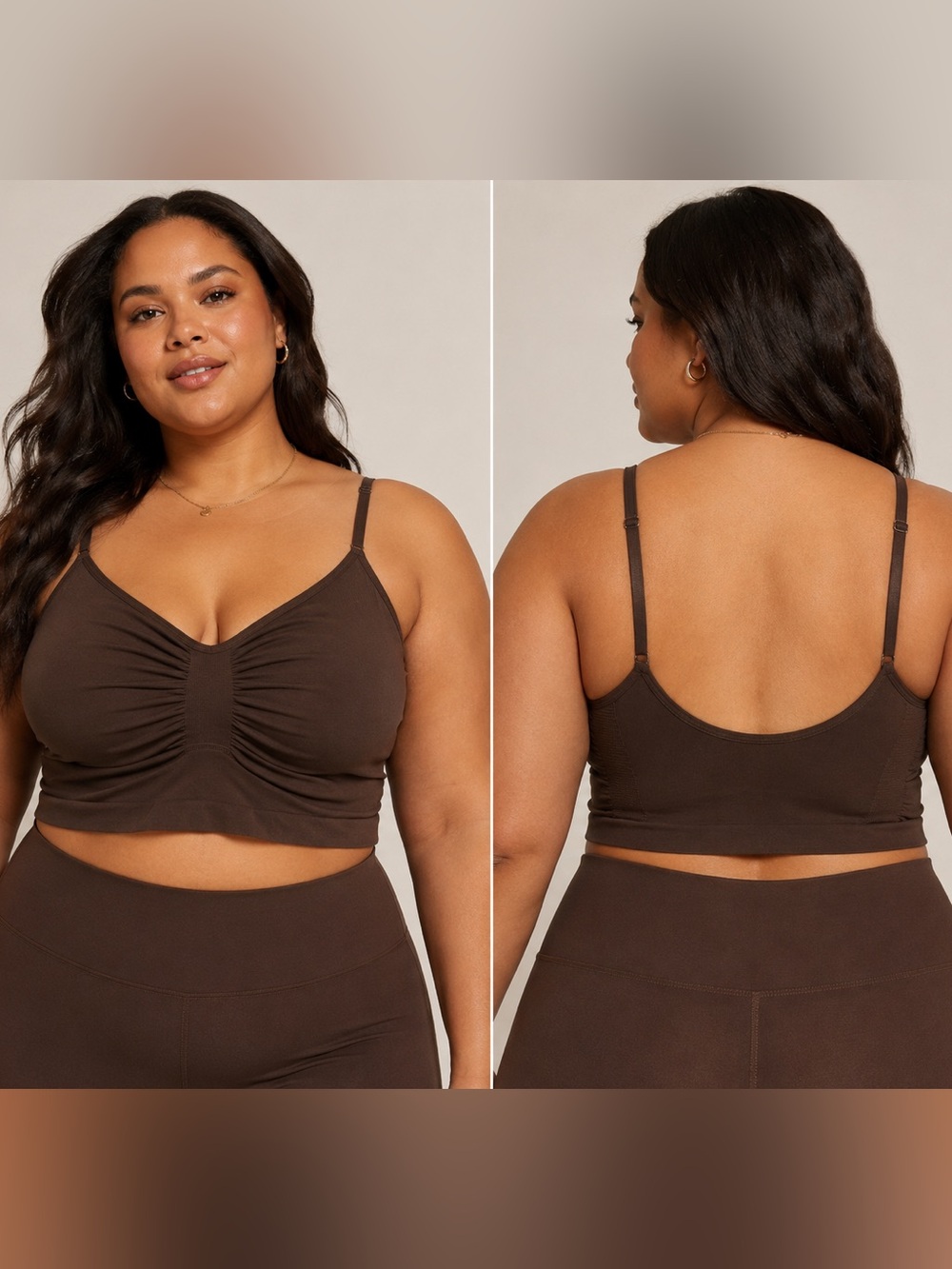 SKIMS Coco Seamless Ruched Bralette Crop Top | Size 4X